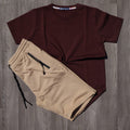 Pack Short Beige + T-Shirt Grenat