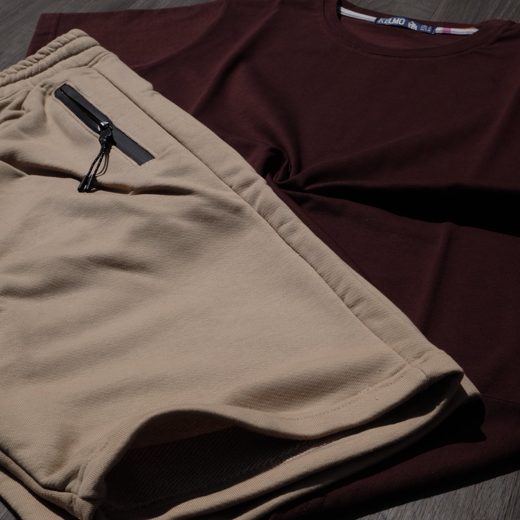 Pack Short Beige + T-Shirt Grenat
