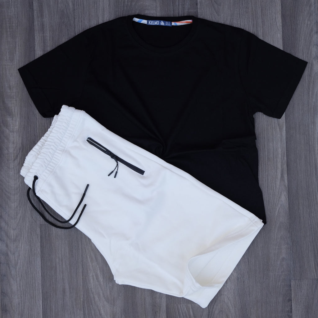 Pack Short Blanc + T-Shirt Noir