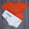 Pack Short Blanc + T-Shirt Orange