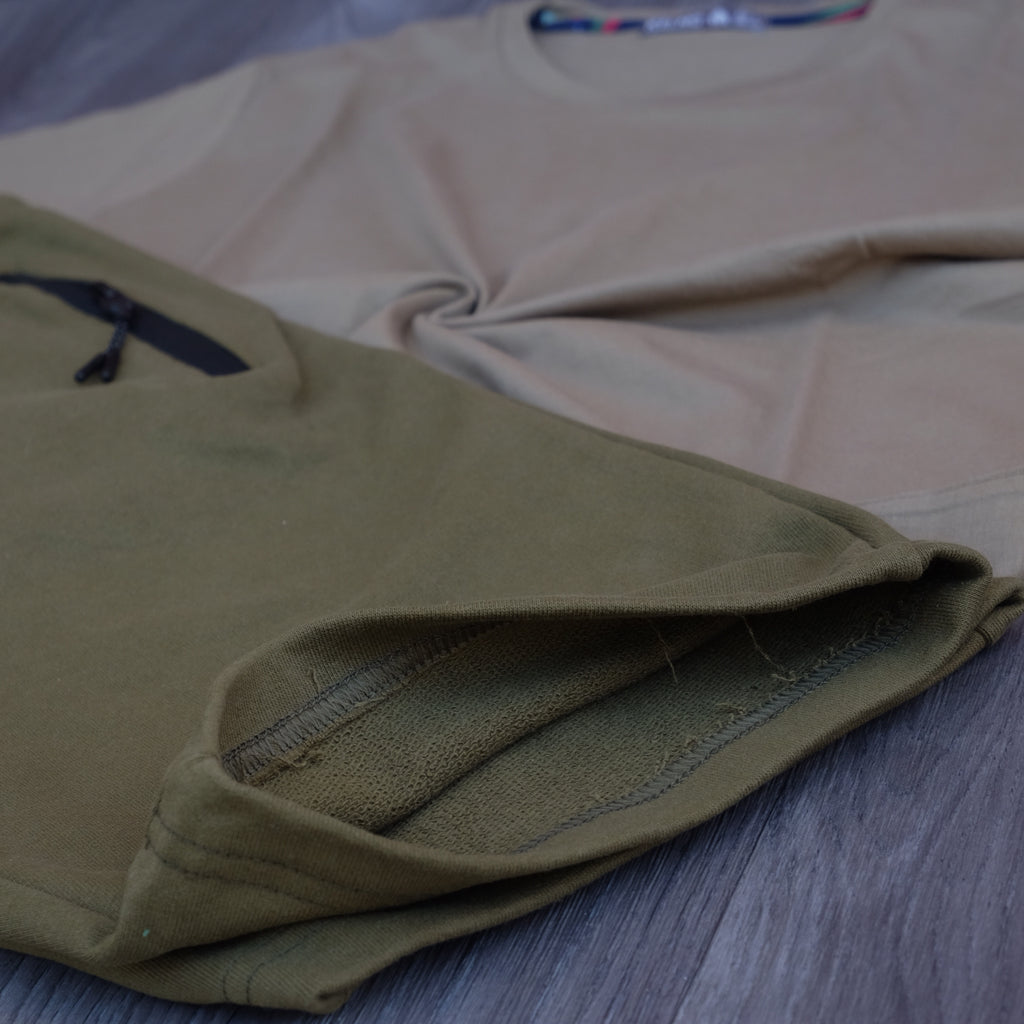 Pack Short Kaki Clair + T-Shirt Kaki Clair