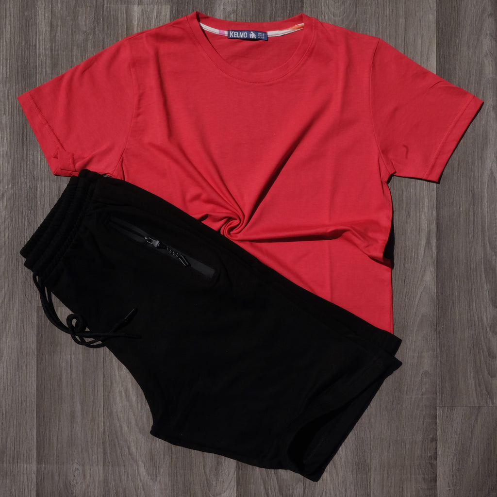 Pack Short Noir + T-Shirt Rouge