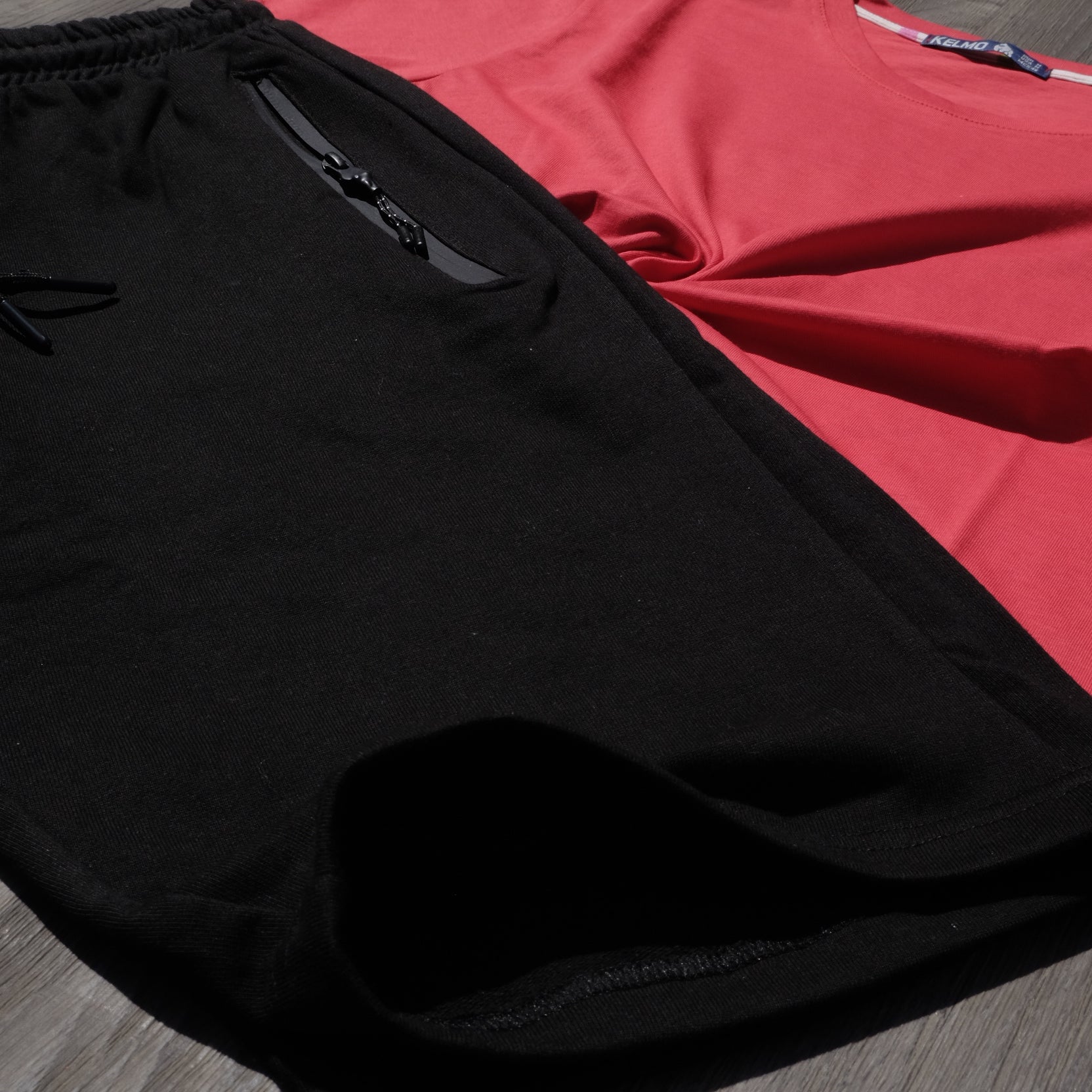 Pack Short Noir + T-Shirt Rouge