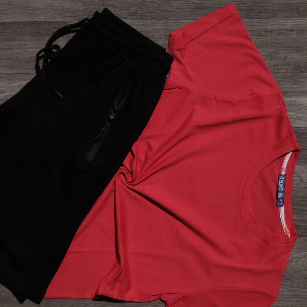 Pack Short Noir + T-Shirt Rouge