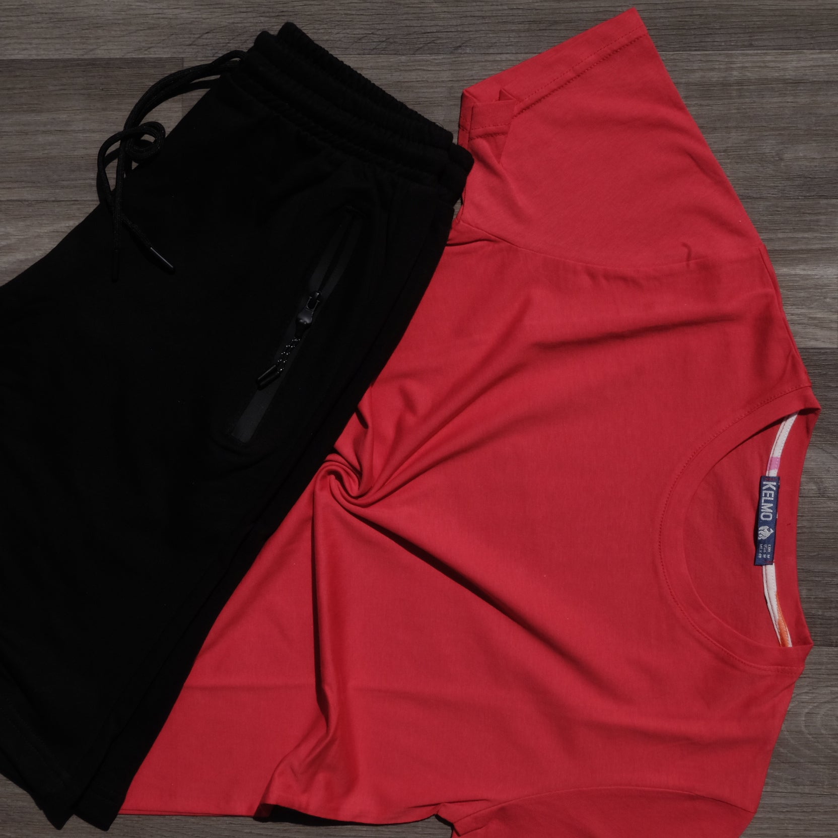 Pack Short Noir + T-Shirt Rouge