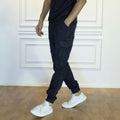 Pantalon Cargo Jeans Délavé Noir