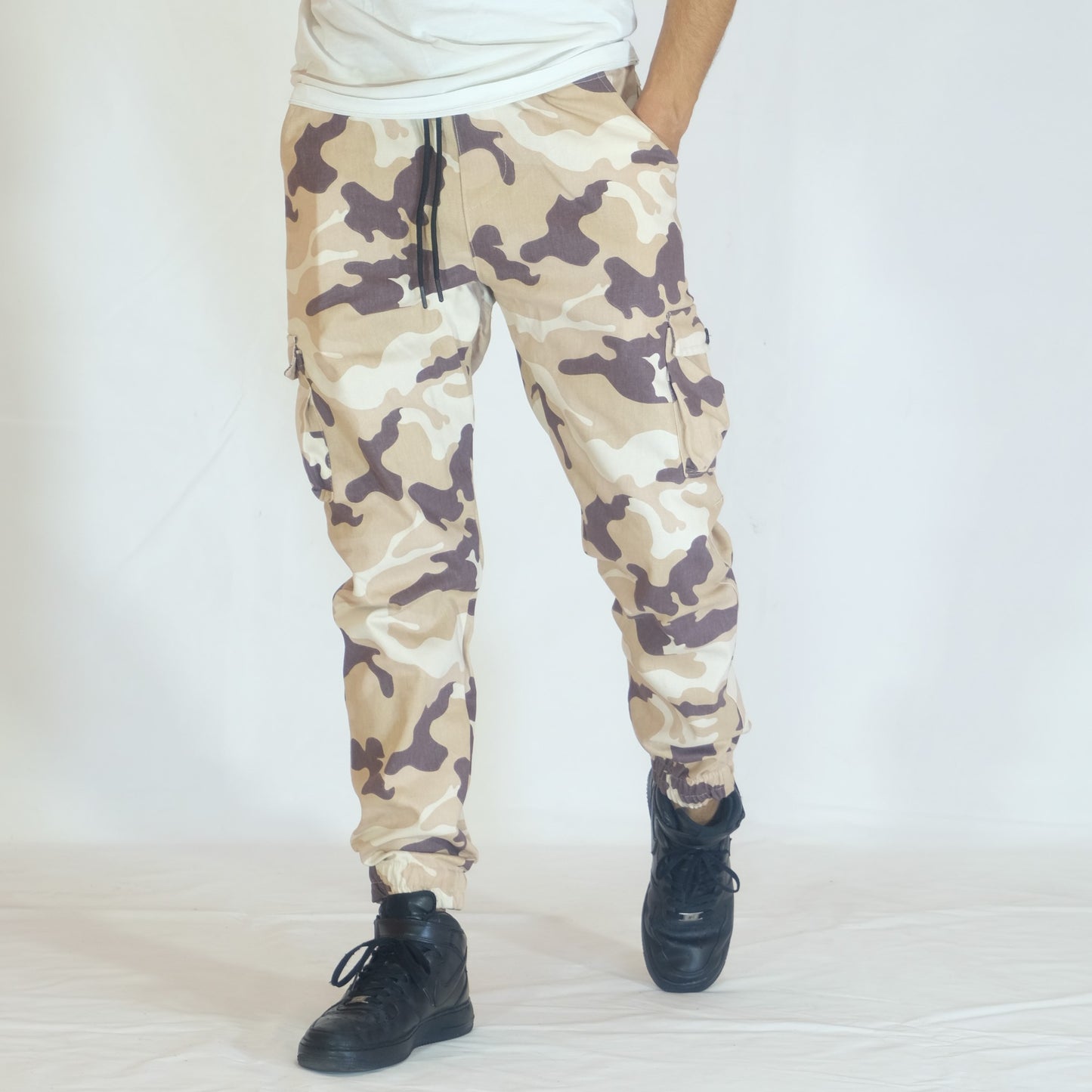 Pantalon Cargo Camouflage sable