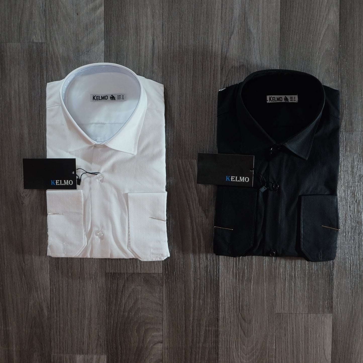 Pack 2 Chemises Noir + Blanc