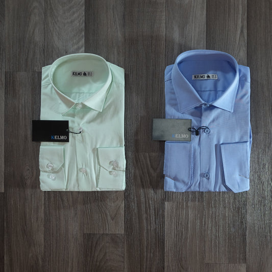 Pack 2 Chemises Vert Eau + Bleu Ciel