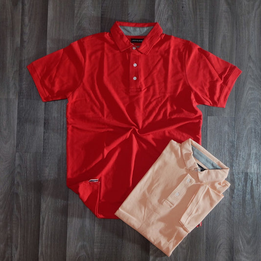 Pack 2 Polo Saumon + Rouge